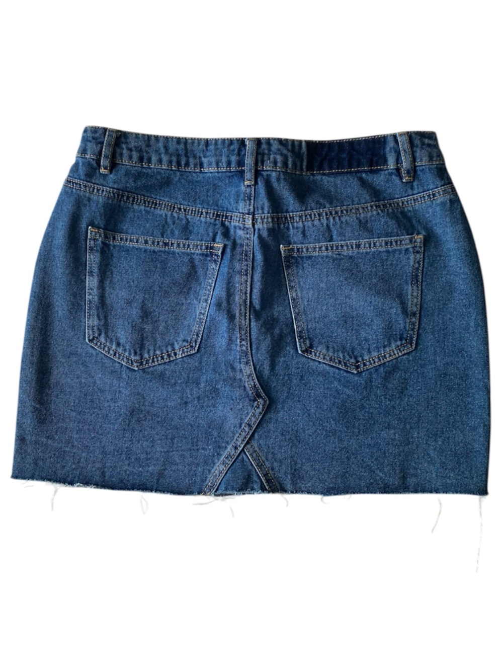 Vero Moda Raw Hem Mini Denim Skirt - Picture 2 of 9